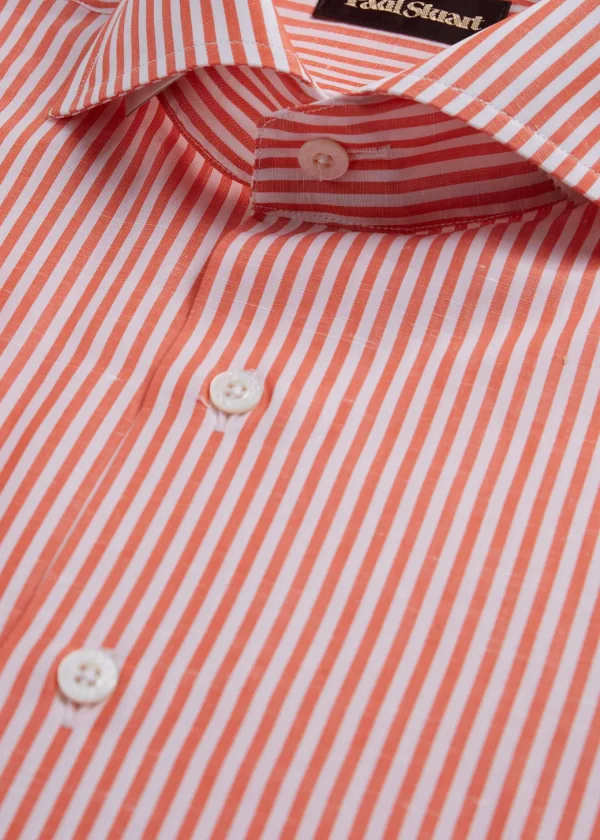 Bengal Stripe Cotton & Linen Sport Shirt