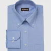Blue Sea Island Cotton Dress Shirt