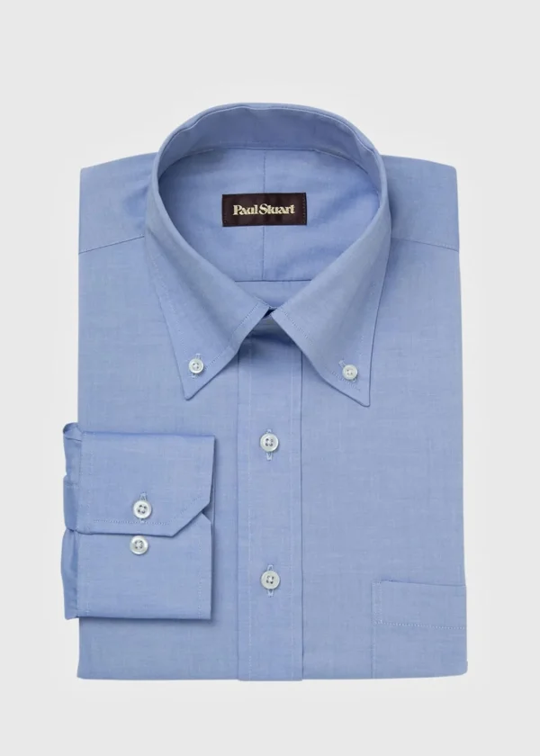 Blue Sea Island Cotton Dress Shirt