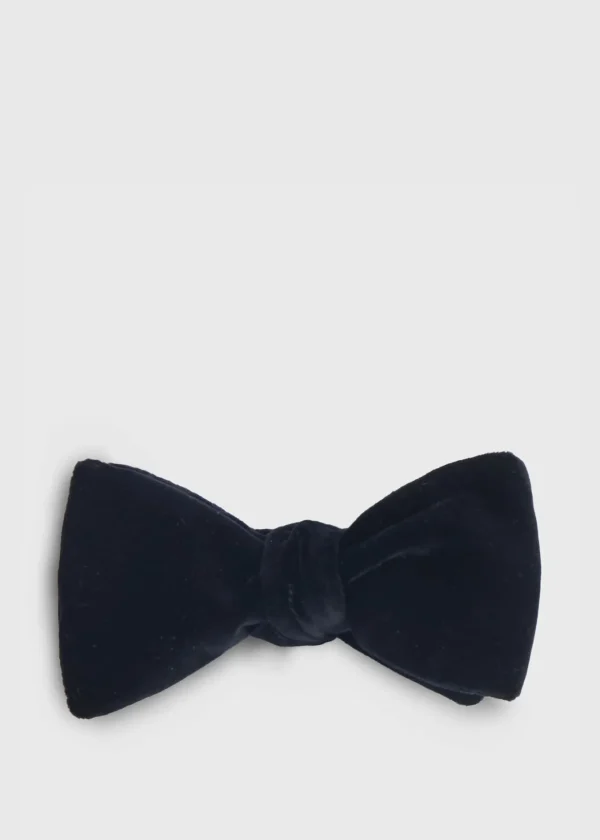 Blunt Edge Cotton Velvet Bow