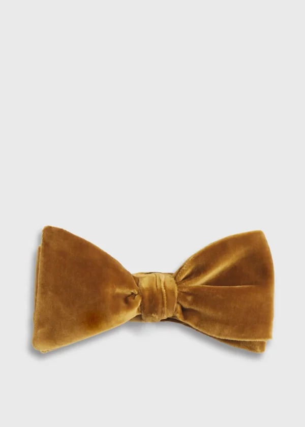 Blunt Edge Cotton Velvet Bow