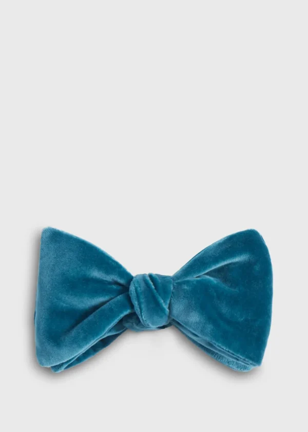 Blunt Edge Cotton Velvet Bow