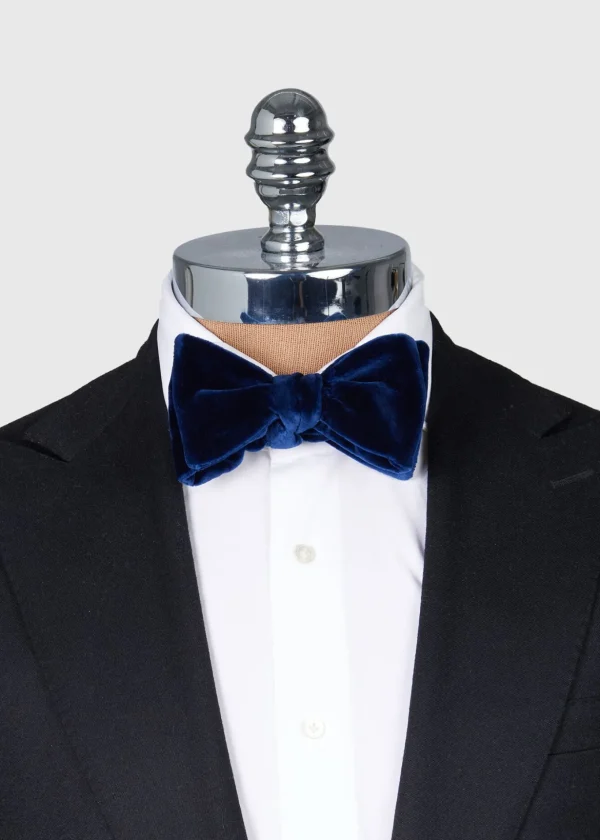 Blunt Edge Cotton Velvet Bow