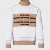 Cashmere & Wool Intarsia Turtleneck Sweater