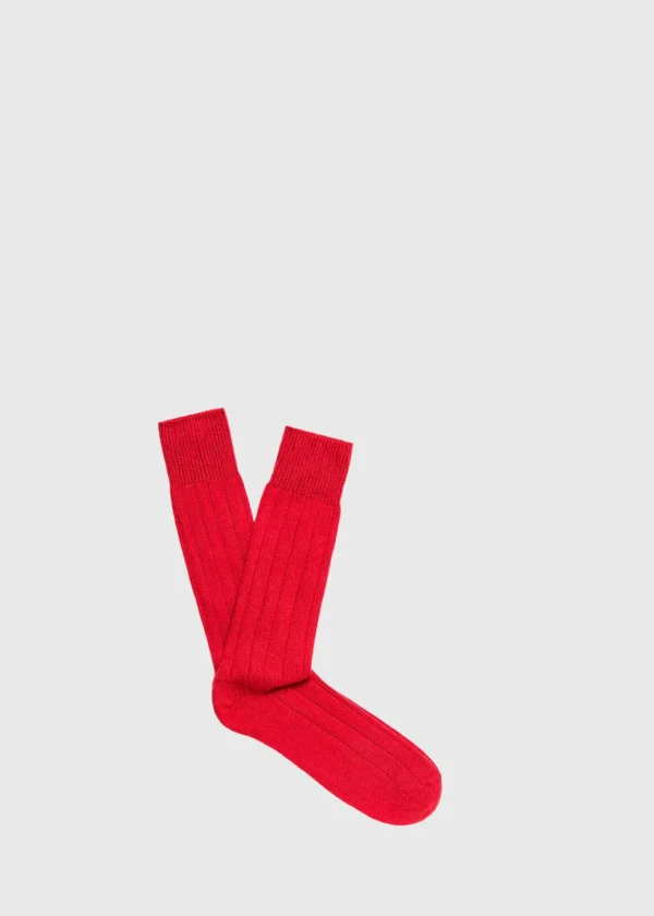 Cashmere Blend Ribbed Sock