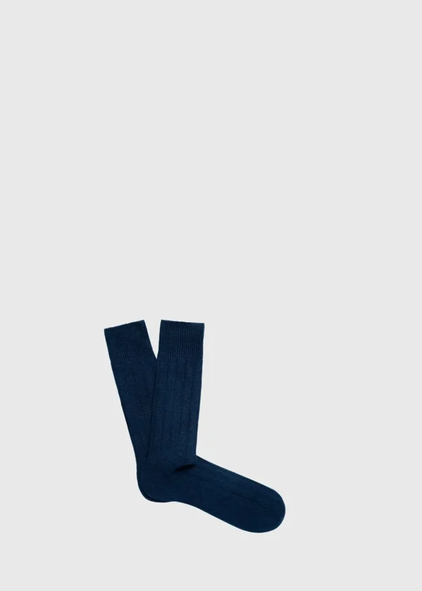 Cashmere Blend Ribbed Sock