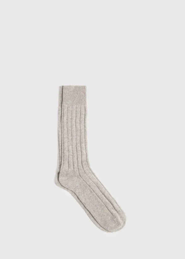 Cashmere Blend Ribbed Sock