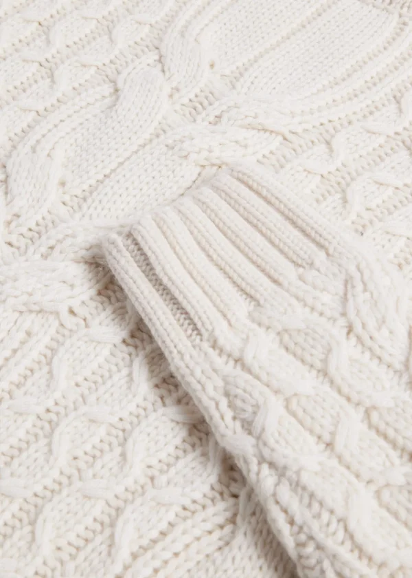 Cashmere Cable And Rib Crewneck Sweater