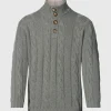 Cashmere Cable Mock Neck