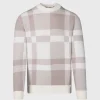Cashmere Jacquard Crewneck Sweater