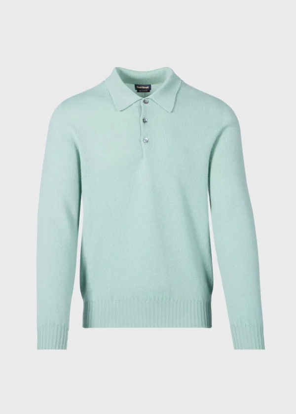 Cashmere Long Sleeve Polo