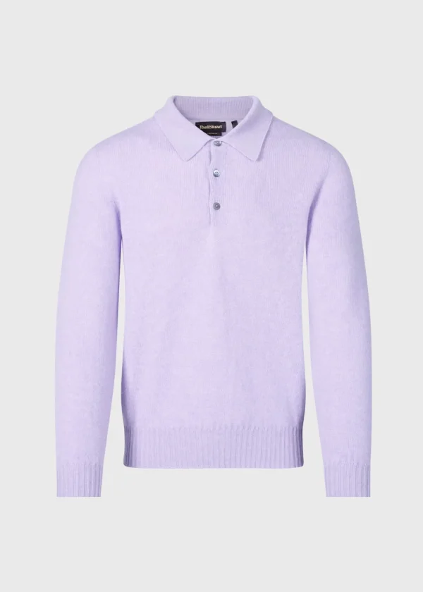Cashmere Long Sleeve Polo