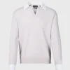 Cashmere Open Collar Polo
