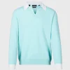 Cashmere Open Collar Polo
