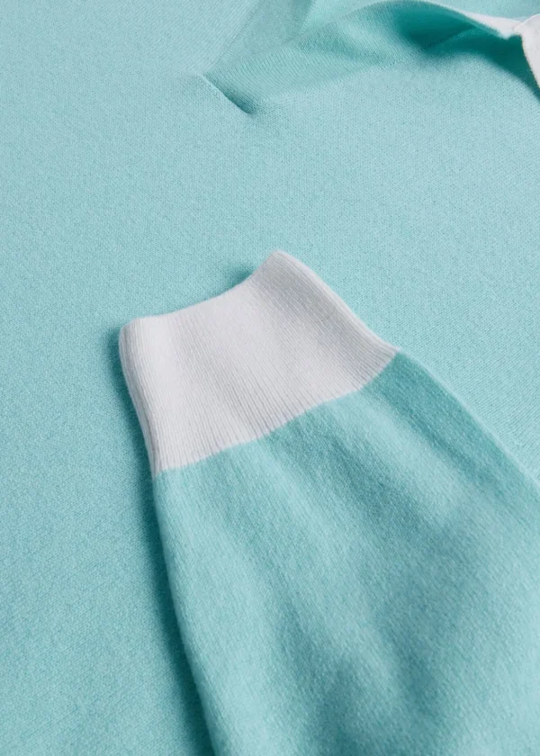 Cashmere Open Collar Polo
