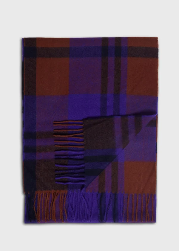 Cashmere Plaid Extra Wide Scarf