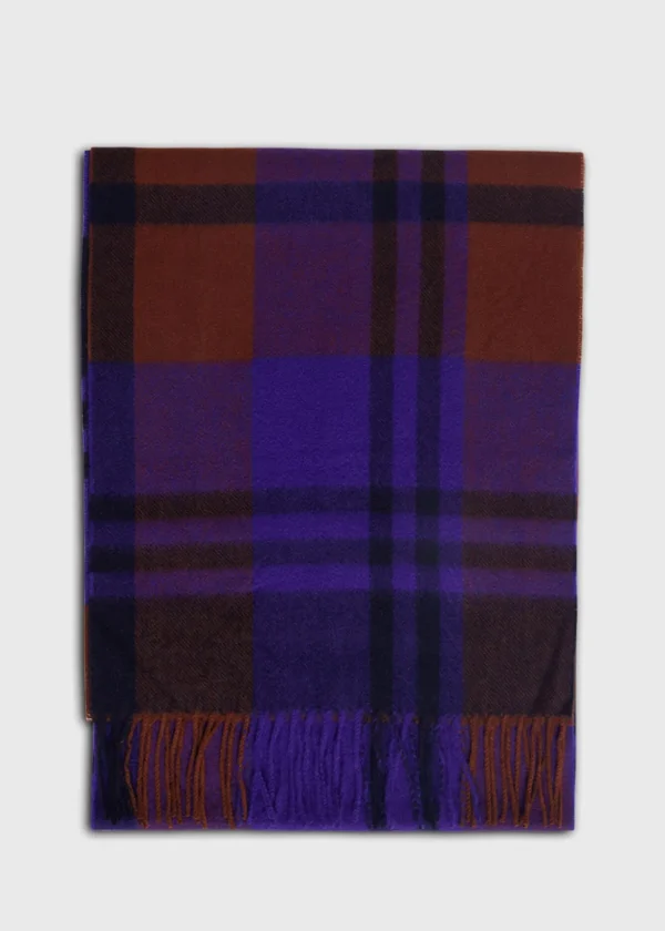 Cashmere Plaid Extra Wide Scarf