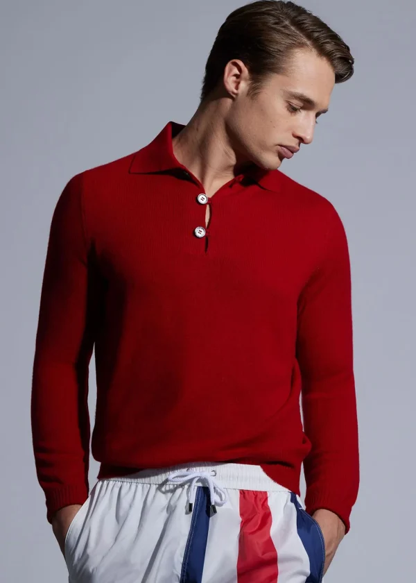 Cashmere Polo Sweater