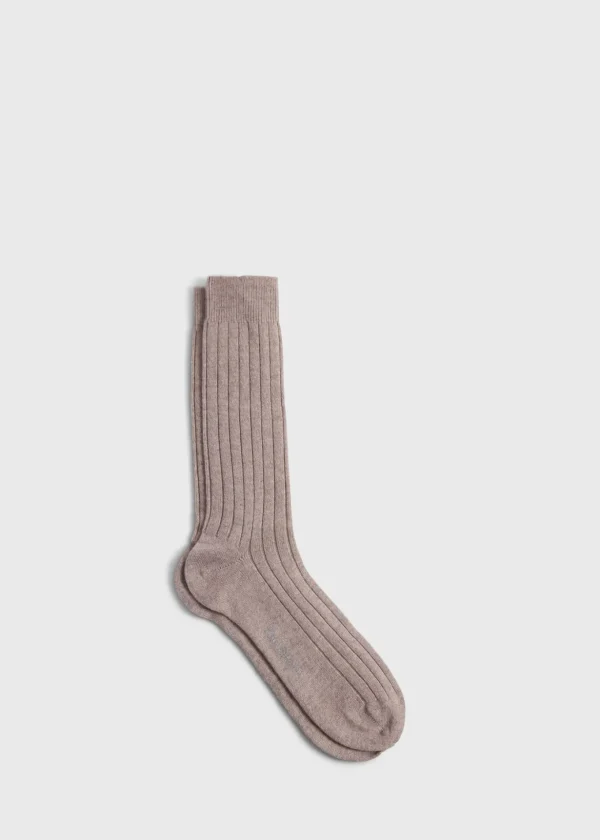 Cashmere Ribbed Sock