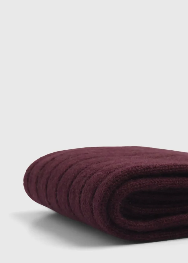 Cashmere Ribbed Sock