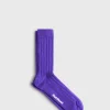 Cashmere Solid Ribbed Sock