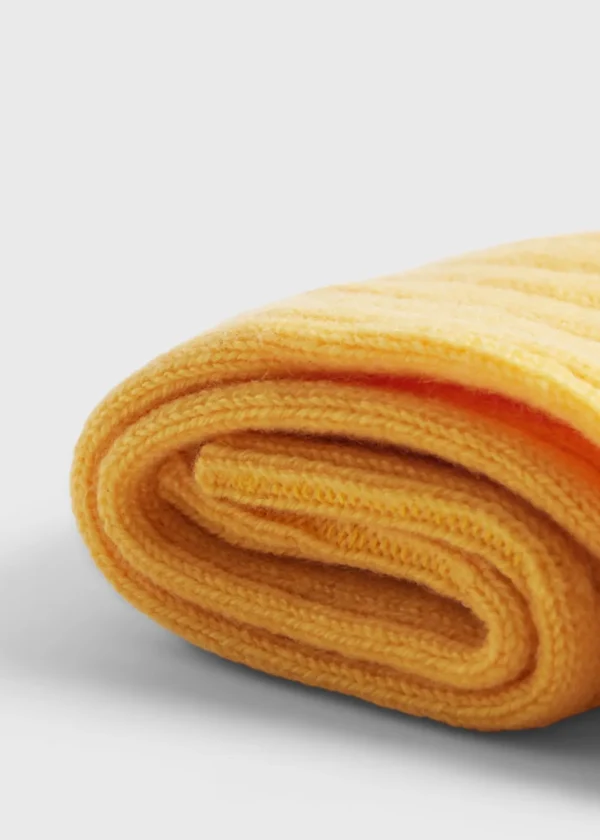 Cashmere Solid Ribbed Sock