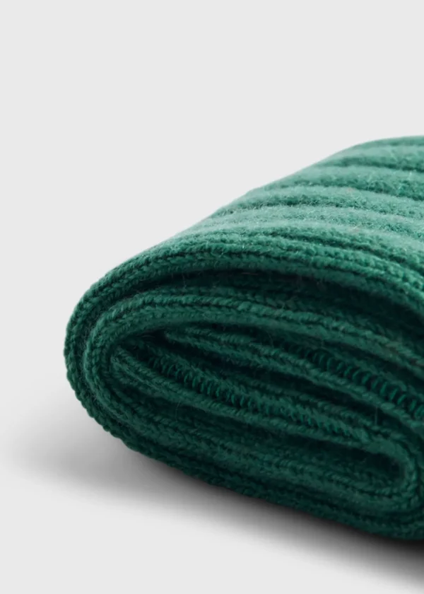 Cashmere Solid Ribbed Sock