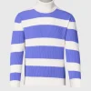 Cashmere Striped Turtleneck
