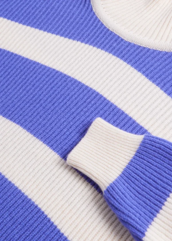 Cashmere Striped Turtleneck