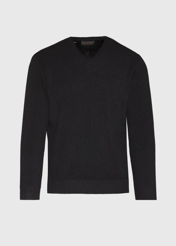 Classic Alpaca Links V-Neck Sweater