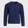 Classic Alpaca Links V-Neck Sweater