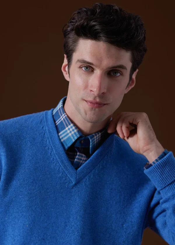 Classic Cashmere Double Ply V-Neck Sweater