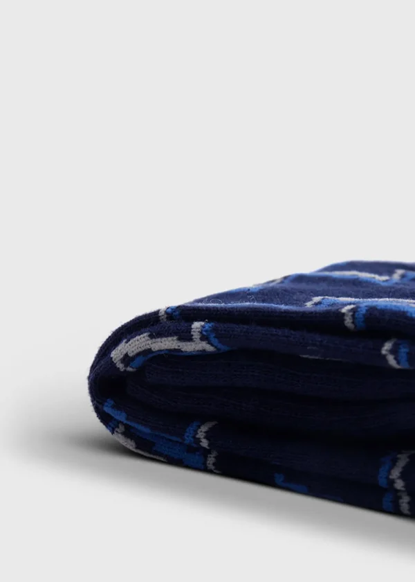 Cotton & Cashmere Blend Zig Zag Sock
