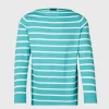 Cotton & Cashmere Boat Neck Stripe Pullover