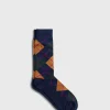 Cotton Blend Argyle Sock