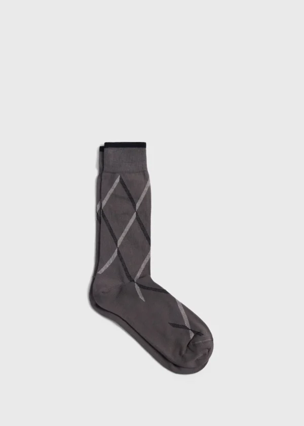 Cotton Blend Argyle Sock