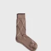 Cotton Blend Argyle Sock