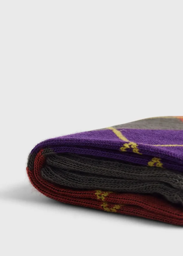 Cotton Blend Argyle Sock