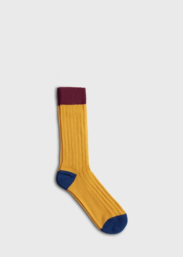 Cotton Blend Ribbed Sock