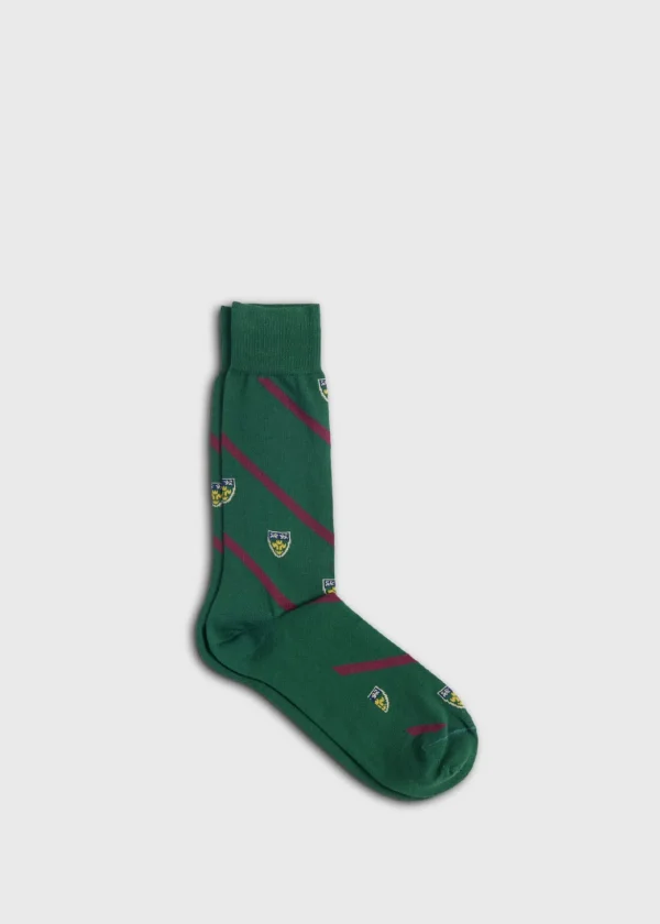 Cotton Crest Motif Sock