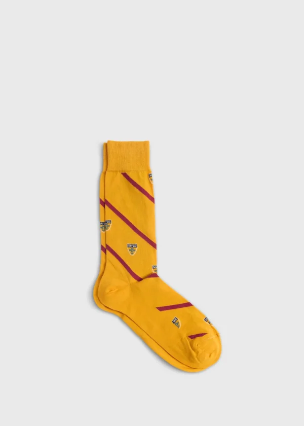 Cotton Crest Motif Sock