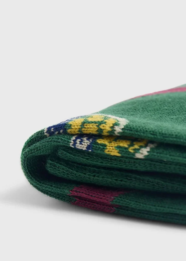Cotton Crest Motif Sock