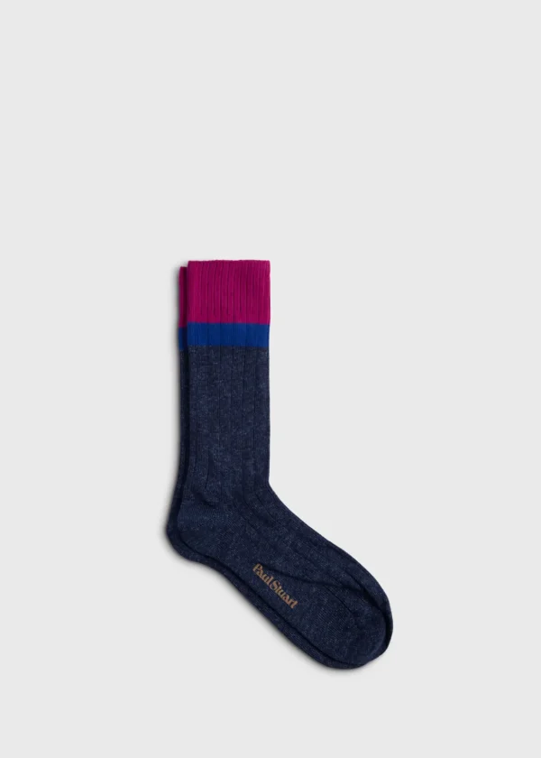 Cotton Denim Melange Sport Sock