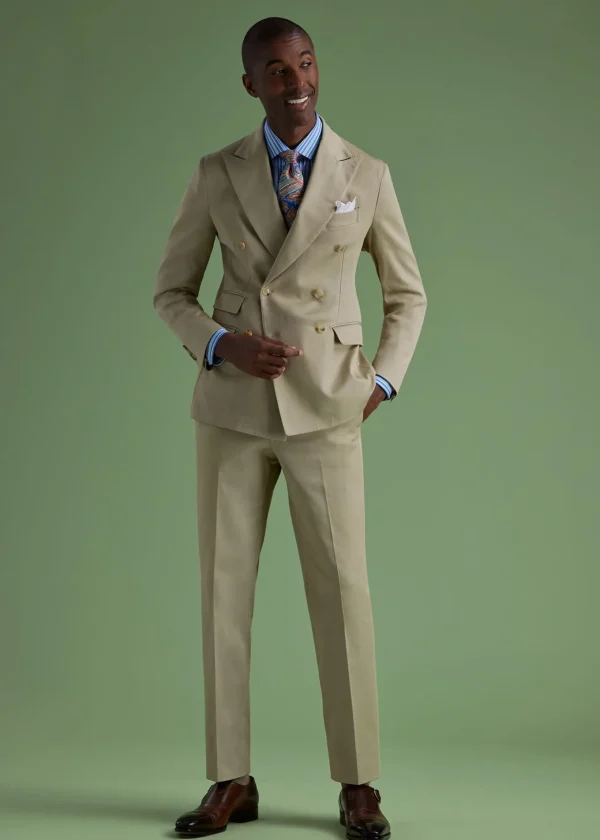 Cotton Double Breasted Suit