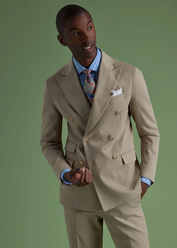 Cotton Double Breasted Suit