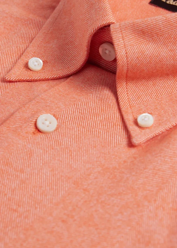 Cotton Flannel Herringbone Sport Shirt