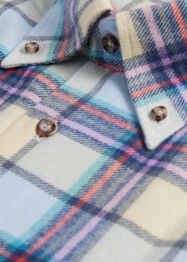 Cotton Flannel Plaid Sport Shirt