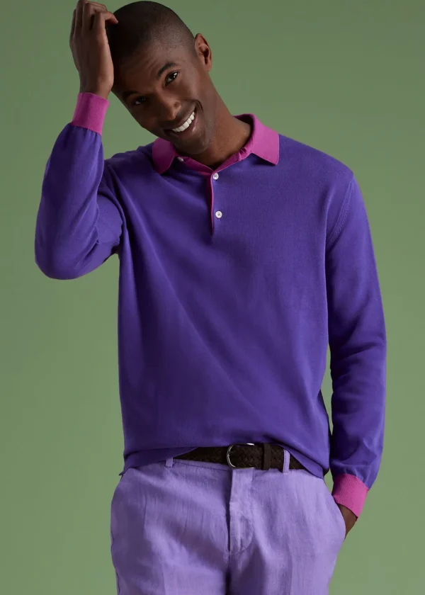 Cotton Long Sleeve Polo