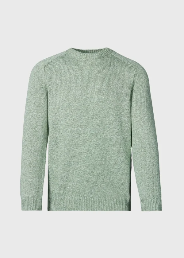 Cotton Melange Crewneck Sweater