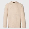 Cotton Melange Crewneck Sweater